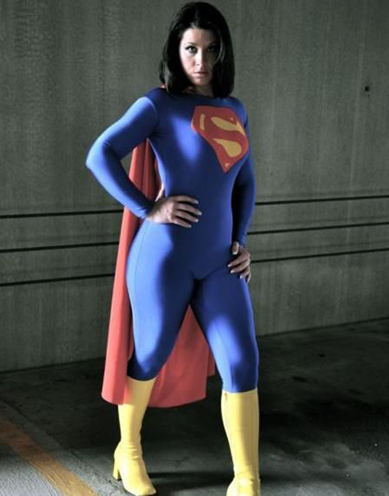 Lady Superman Cosplay Costume Bodysuit Plus Size